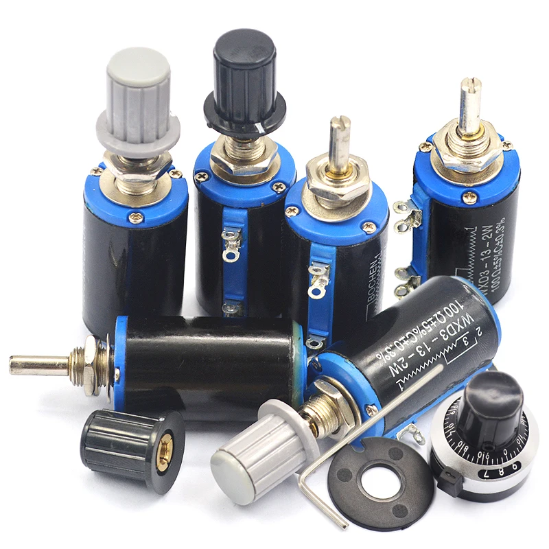 

WXD3 Potentiometer Knob Kit With Digital Scale ,4mm Bakelite Knob for WXD3-2W Multiturn Potentiometer
