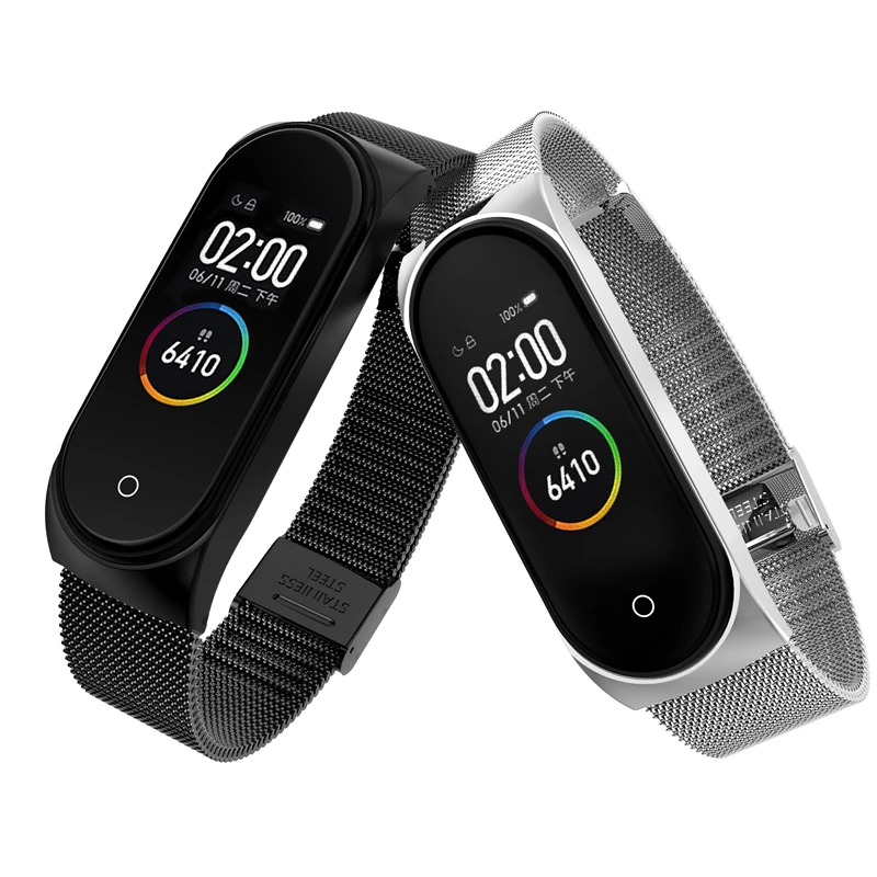 Для mi band 4 3 металлический ремешок браслет для Xiaomi mi Band 3 4 Безвинтовой mi Band 4 3 браслет mi Band браслет на запястье умный браслет 4 Сталь
