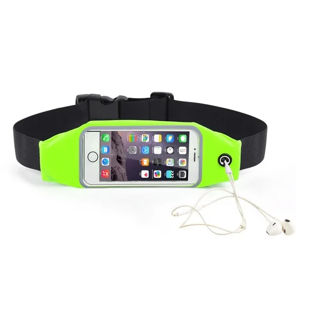 GREEN Спортивная поясная сумка для бега для iPhone 11/samsung/huawei/Redmi Xiaomi, ультратонкая поясная сумка, сумка для мобильного телефона, чехлы - Цвет: GREEN