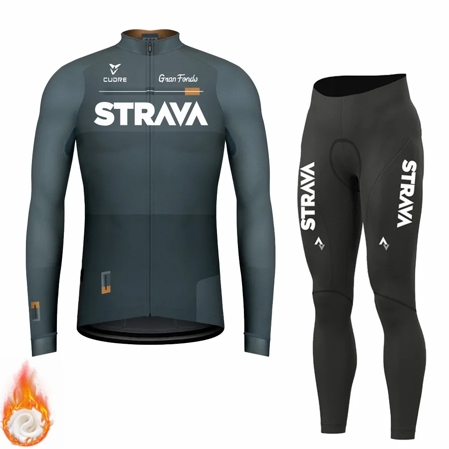 

Autumn and Winter Fleece-Lined Thickened Long-Sleeved Jersey Warm Outdoor Bicycle Cycling Clothing Spot Universal