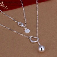 collier femme sterling silver necklaces for women ball pendant necklace choker wedding bridal jewelry accessories bijoux