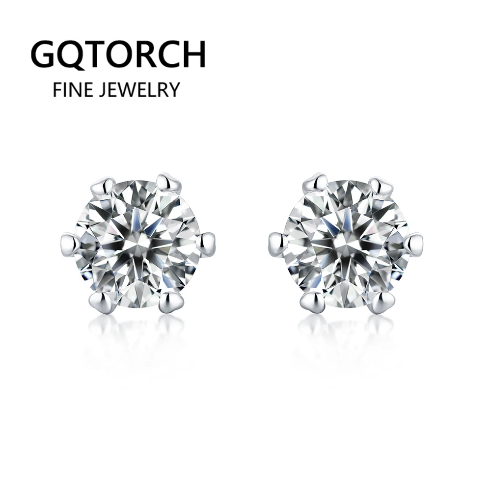 Женские классические серьги когти из стерлингового серебра 925 пробы с 6 когтями