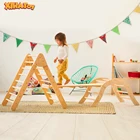 Треугольная лестница XIHATOY Pikler, деревянная рама для скалолазания, большая игрушка для детей, оборудование для скалолазания, крытая игровая площадка для скалолазания