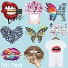 Термонаклейки для одежды, с леопардовым принтом и бабочкой