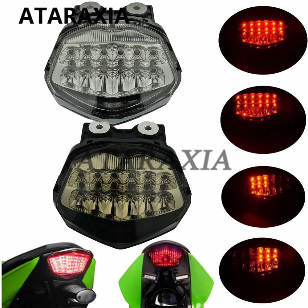 LED Tail Brake Light For KAWASAKI Ninja 250 250R EX250 2008-2012 Motorcycle Rear Integrated Taillight Blinker Lamp |