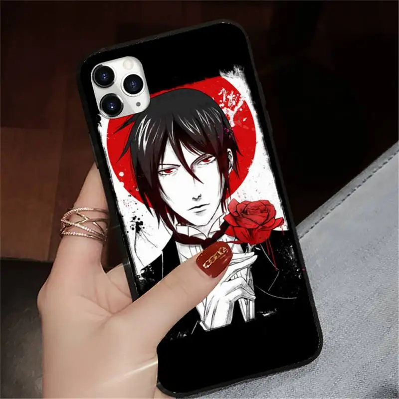 

Black Butler japanese Anime Phone Case for iPhone 11 12 mini pro XS MAX 8 7 6 6S Plus X 5S SE 2020 XR luxury shell funda