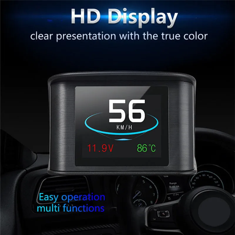 

Automobile On-board Computer P10 Car HUD Head up Display Smart Digital OBDII/EUOBD OBDII Diagnostic Tool 73*68*46cm