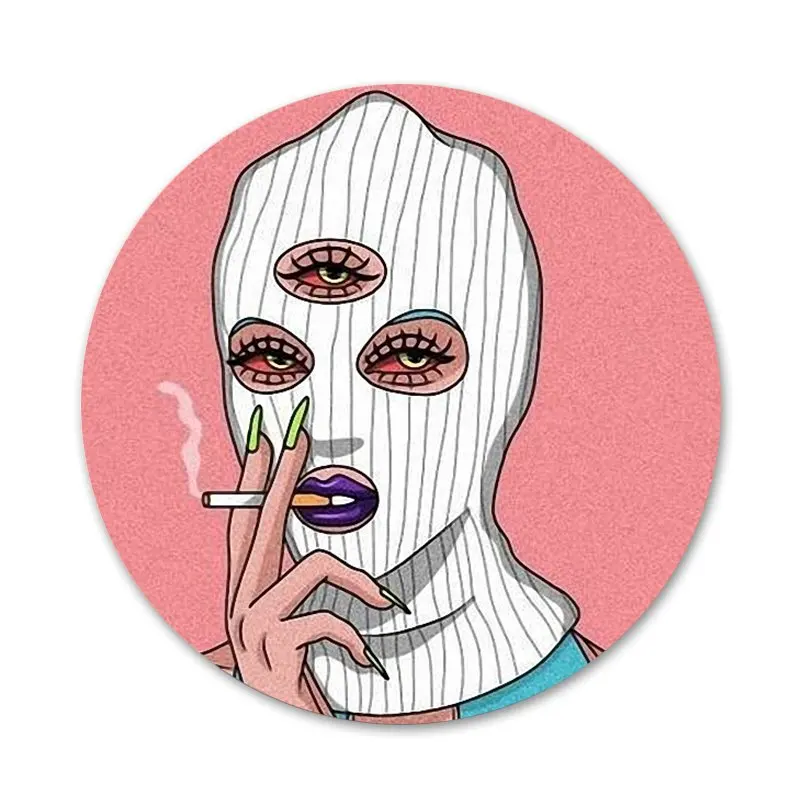 

Masked Goon Thug Life Teared Girl Badge Brooch Pin Accessories For Clothes Backpack Decoration gift