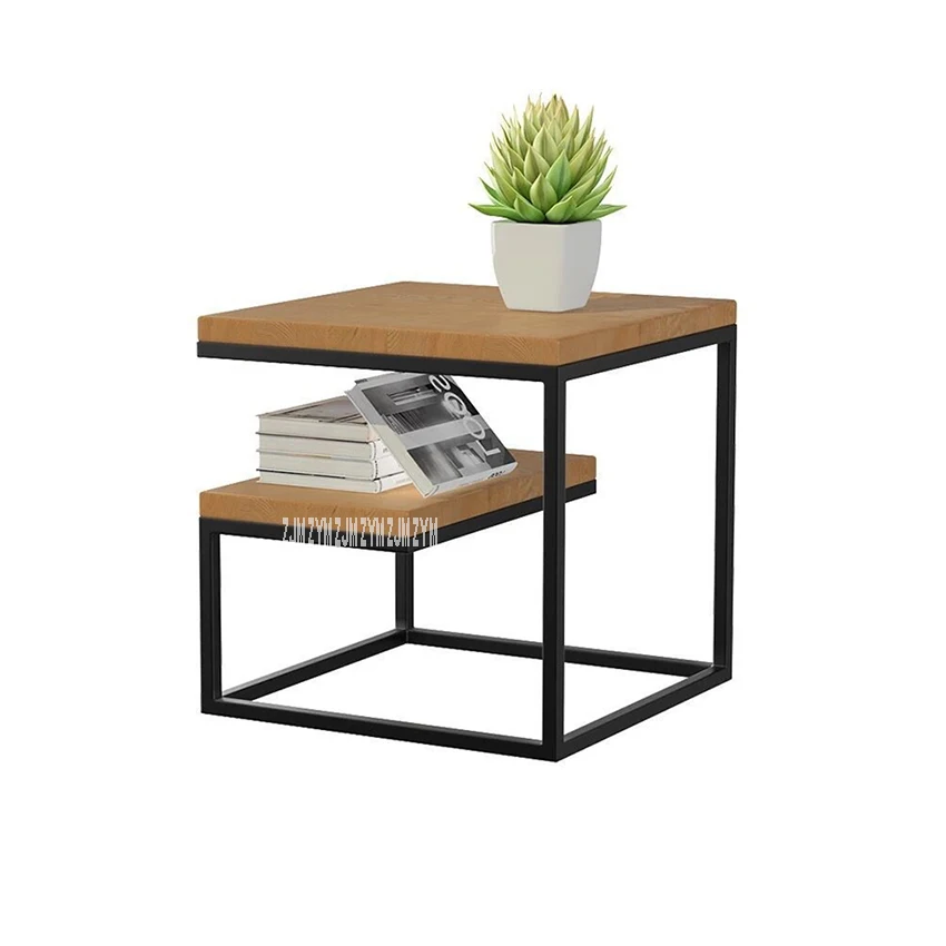 CTG6 сплошная деревянная прикроватная тумба двухслойная lron рамка тумбочка простая