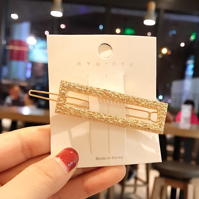 

New fashion Woman Simple Geometric Wild metal water droplets Hairpins Hair Clips Alloy Barrettes Girls Hair Accessories Headwear