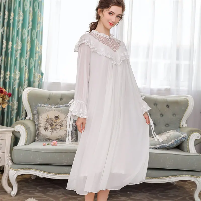 Свадебное платье в викторианском стиле для женщин осенняя одежда сна с длинным