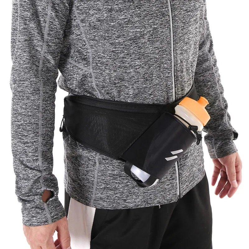 

Running Waist Pack Waterproof Fanny Bag with Water Bottle Holder for Men Women Running Belt Cycling Bag