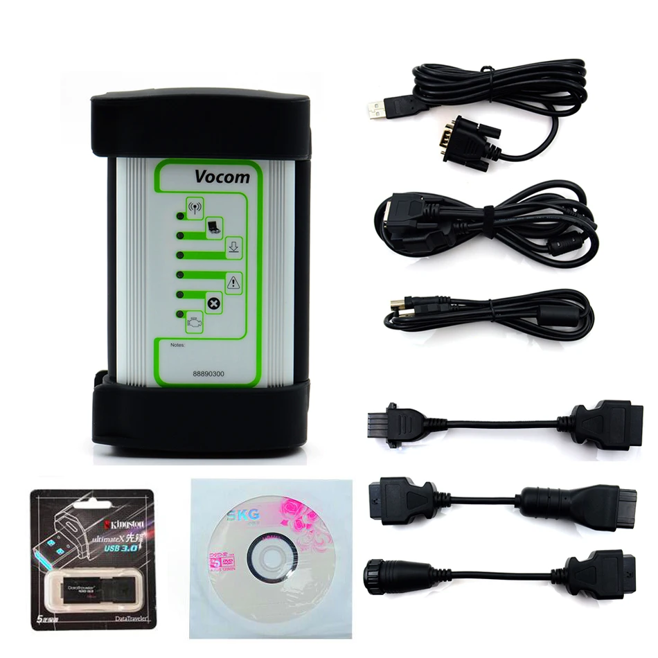 Square vocom 88890300 Vocom интерфейс грузовик диагностический инструмент для Vo-lvo Vocom USB версия квадратный круглый интерфейс - Цвет: Square vocom