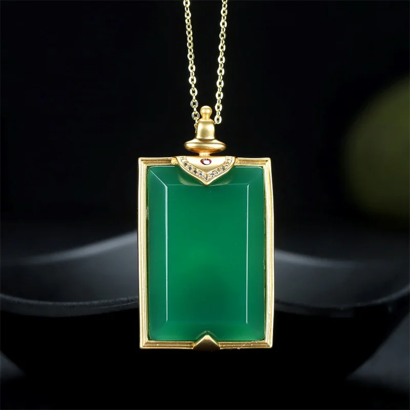 

Hot Selling Natural Hand-carve Jade Brand Refined Copper Plating 24k Necklace Pendant Fashion Jewelry Men Women Luck Gifts1