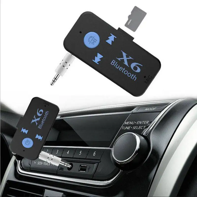 X6 Bluetooth 5,0 приемник адаптер 3,5 мм AUX автомобильный стерео аудио Музыка с микрофоном HandFree беспроводной адаптер Поддержка TF карты