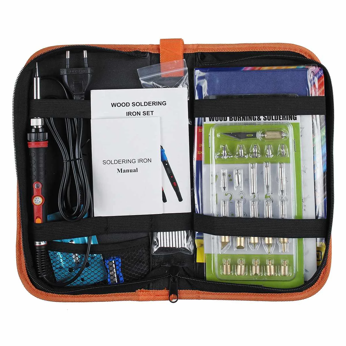 

80 Pcs Electric Soldering Iron Adjustable Temperature Digital Multimeter Wood Burning Pen Wire Stripper Cutter Welding Equipment