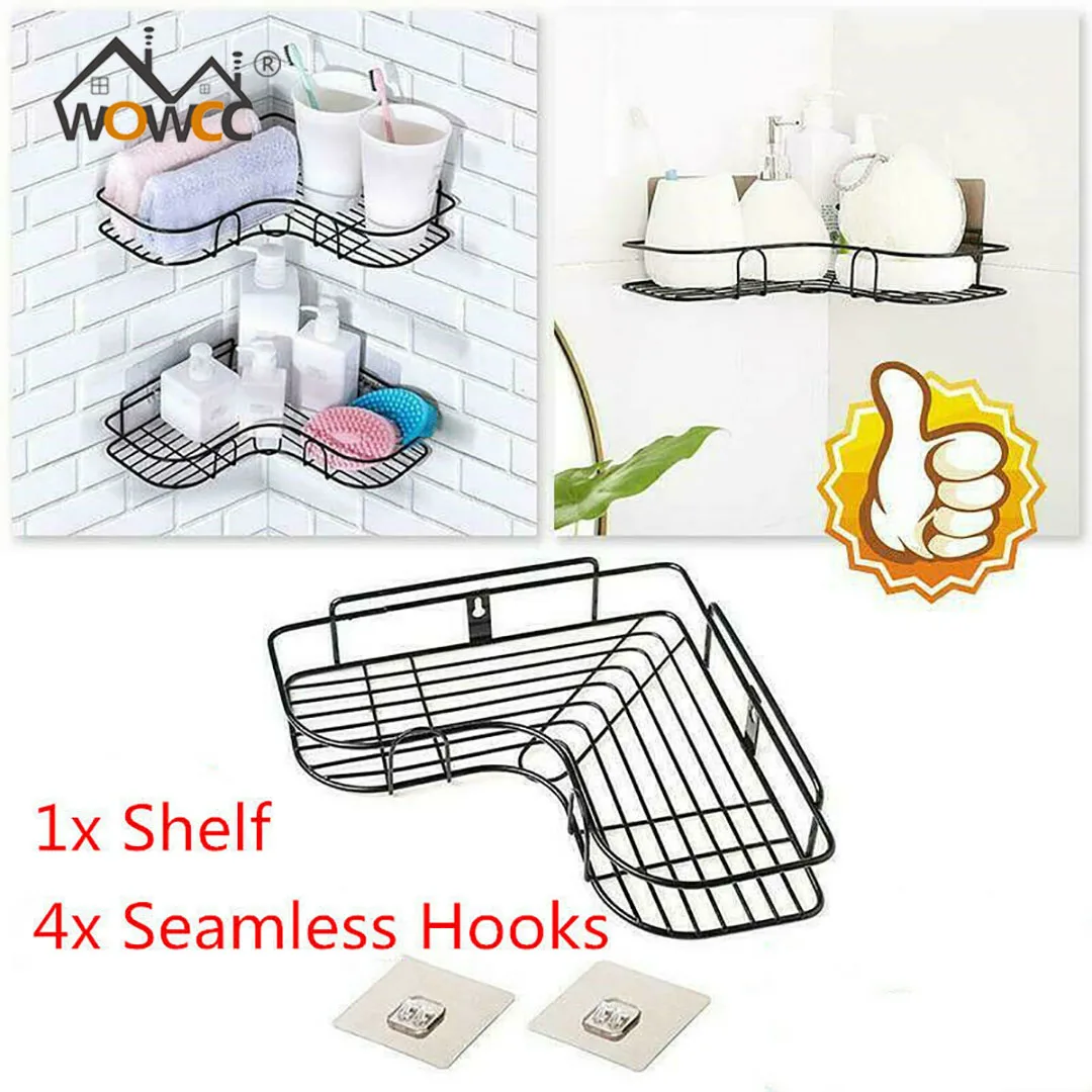 

Bathroom Kitchen Rack Shelf Organizer Holder Storage Shower Caddy Wall Corn