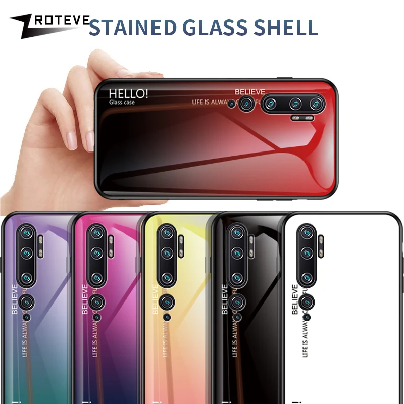Note 10 Pro Чехол Zroteve силиконовая рамка стеклянная крышка для Xiaomi mi Note 10 чехол обесцвечивающее стекло задняя крышка Xia mi Xio mi Note 10