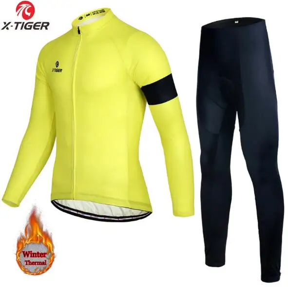 

Зимний теплый комплект для велоспорта, мужской костюм для велоспорта, велосипедная флисовая одежда, шерстяные комплекты для велоспорта, сп...