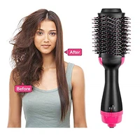1000w one step hair dryer electric hot air brush negative ion hair straightener brush comb hair curler hair styler volumizer