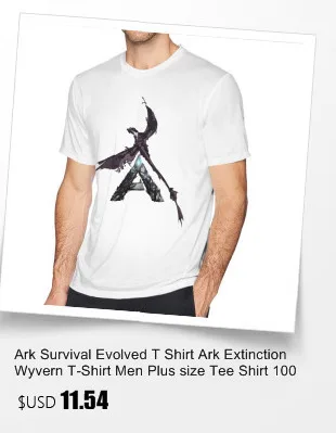 Ark Survival Evolved футболка Ark Extinction Wyvern Футболка мужская плюс размер футболка 100 хлопок Повседневная графическая футболка