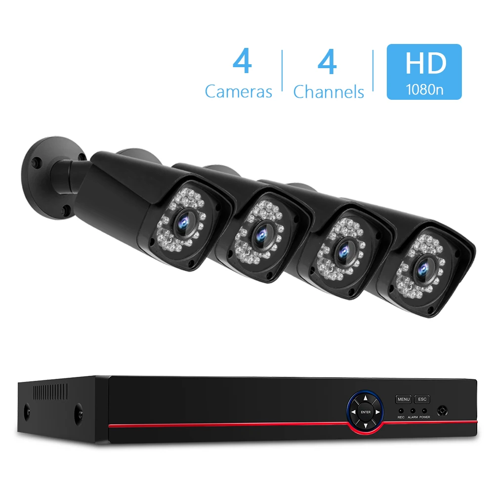 

4CH 1080P HDMI NVR Kit CCTV Security System 2MP IR IP66 Waterproof Outdoor IP Camera Plug&paly Video Surveillance Set