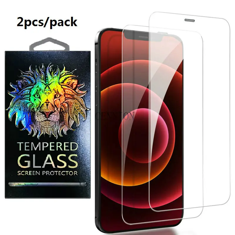 2in1 pack 0.3mm 9H Tempered Glass screen Protector for iPhone 13 12 mini 5.4 6.1 pro max 6.7 XR XS X 8 7 6s plus 5s 200pcs