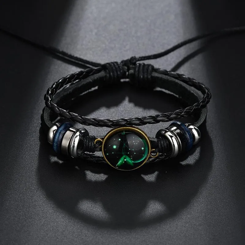 BTWGL 12 знаков зодиака созвездий браслет с шармами для мужчин и женщин Модный