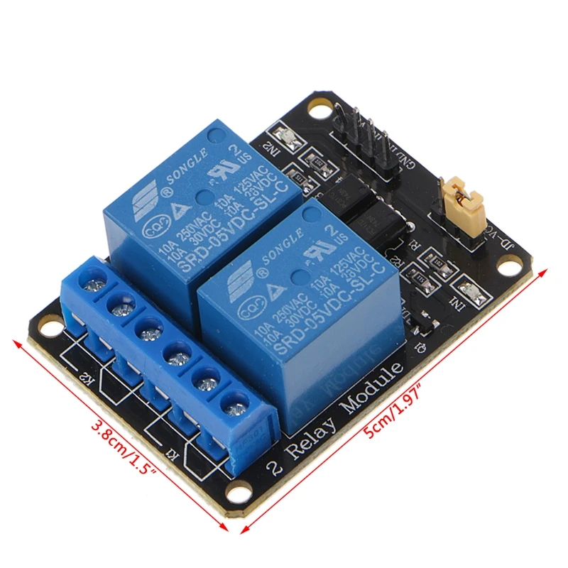 2 канальный DC 5V релейный коммутационный модуль для Raspberry Pi ARM AVR DSP|Автоматические