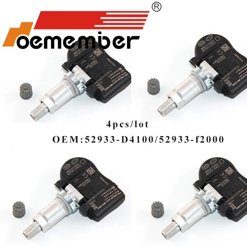 

Датчик давления в шинах oemx3, система мониторинга в шинах 52933-D4100, 52933-F2000, для Hyundai Kia NIRO Optima, 433 МГц, 4 шт.