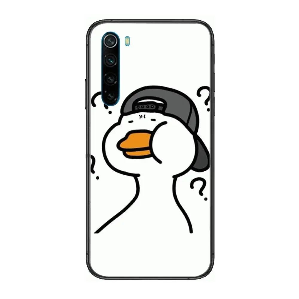 

Cartoons duck bear cartoon Phone Case For XiaoMi Redmi Note 9S 8 7 6 5 A Pro T Y1 Anime Black Cover Silicone Back Pretty