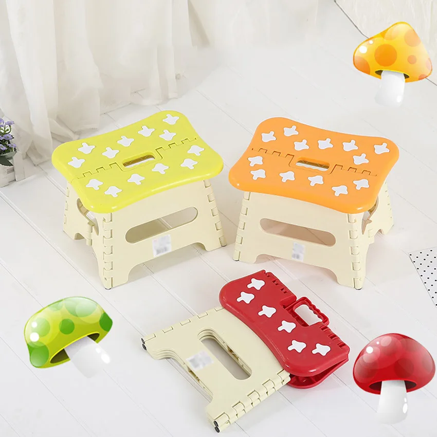 

Foldable Step Stool Multi Purpose Home Kitchen Bedroom Easy Plastic Storage Practical Beach Convenient to Carry