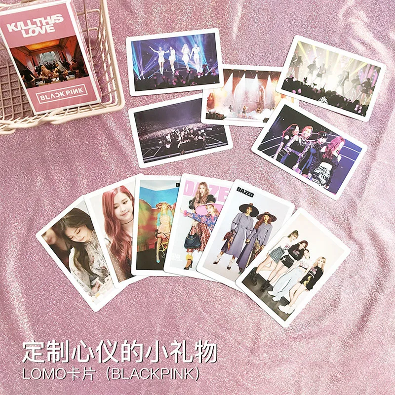 54 шт./компл. KPOP Blackpink LOMO Card Bangtan мальчики фотографии фото открытка фотографии канцелярские товары украшения принадлежности веер подарки