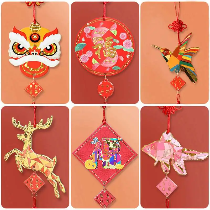 

2021 Chinese Style Cartoon Pendants New Year Living Room Home Ornaments Spring Festival Decorations Pendant popular gifts