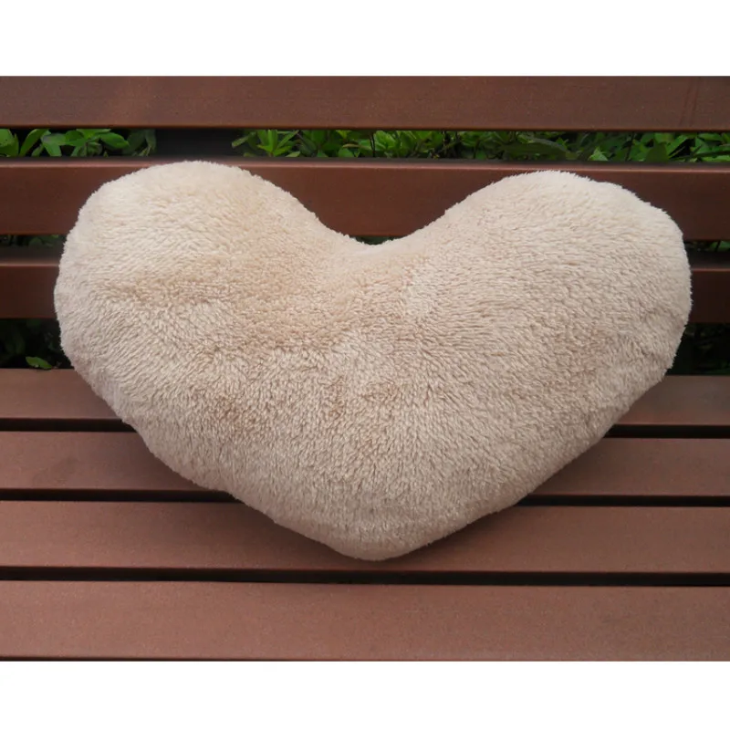 Подушка из флиса DUNXDECO симпатичная мягкая плюшевая подушка в форме сердца подарок