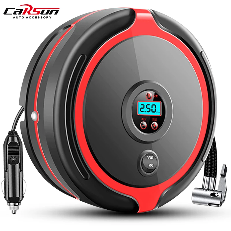 

Автомобильный Компрессор CARSUN, электрический беспроводной насос для шин, с аккумулятором, цифровой, для автомобилей и мотоциклов