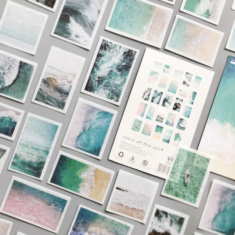 50 pcs/lot voice of the sea Decorative Stickers Scrapbooking Stick Label Diary Album travel stationery Stickers