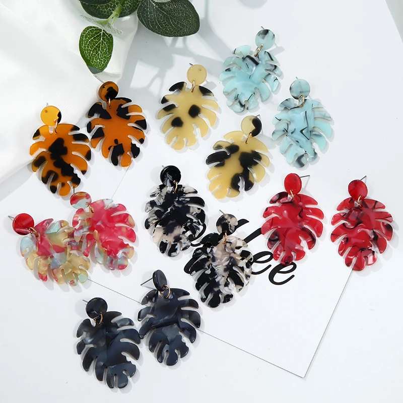 

Fashion Earrings For Women 2019 Acrylic Acetate Fiber Geometry Ethnic Bohemia Korean Style Earrings Classic Jewelry Wholesale