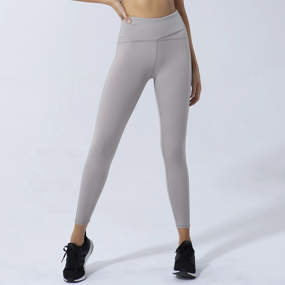 Женские спортивные Леггинсы EC.MS розовые серые синие штаны для йоги
