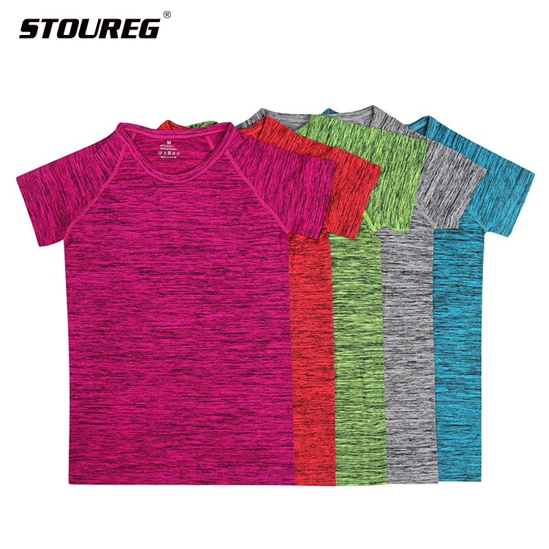 Быстросохнущая Женская футболка для спорта на открытом воздухе дышащая с