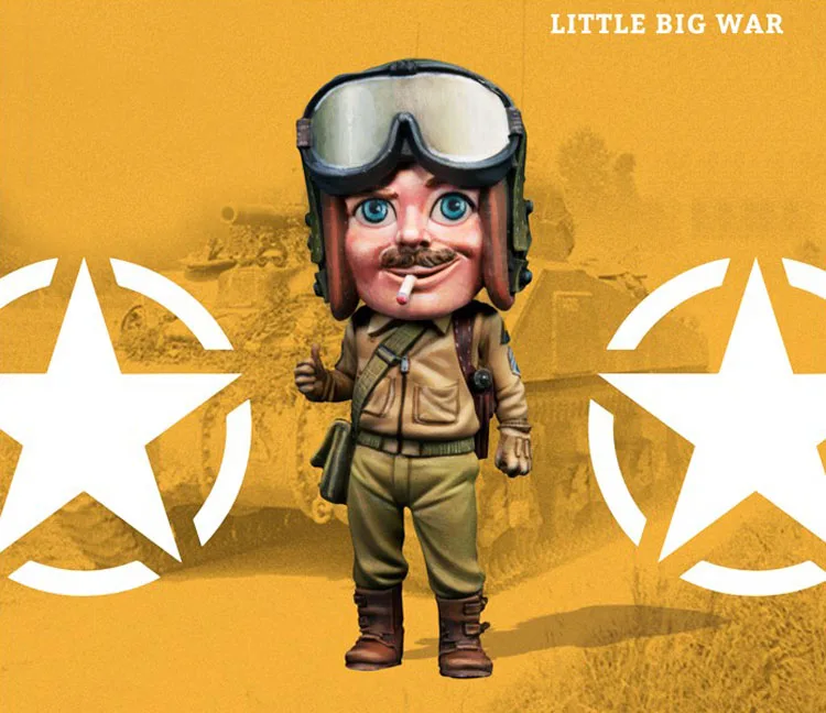 1/35 35 мм Монтажный Набор фигурок из смолы, мультяшный танкер