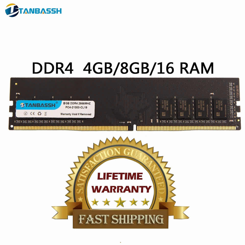 TANBASSH DDR4 Оперативная память 4 ГБ/8 ГБ/16 ГБ 2400 МГц/2666 МГц ПК DIMM 288pin Настольный памяти