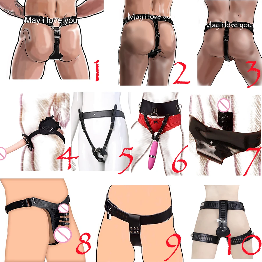 Кожаная Анальная пробка анальный фаллоимитатор с ремнем верности