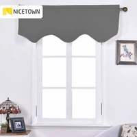 nicetown 13 colors 1pc kitchen room darkening valance rod pocket curtain drape for home small window decorations morden sheer