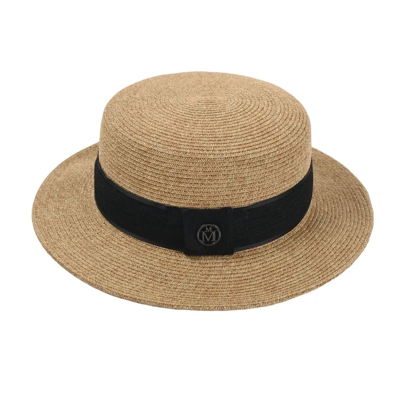 

2021 Summer New Small Top Hat Female Small Eaves Sunshade Sun Male Flat Straw Hat Beach Sombreros De Sol for Women Cap Caps