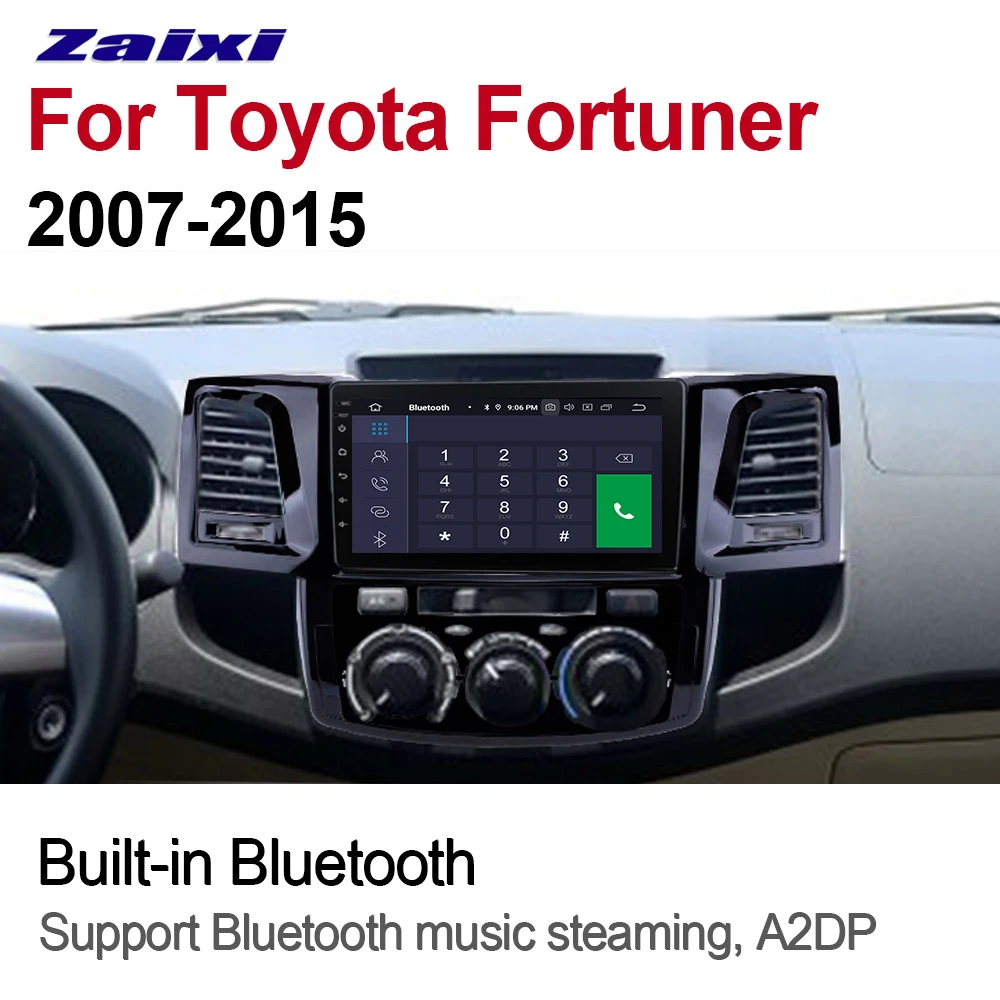 Автомобильный мультимедийный плеер ZaiXi 2 Din Android автомобильное радио для Toyota Fortuner