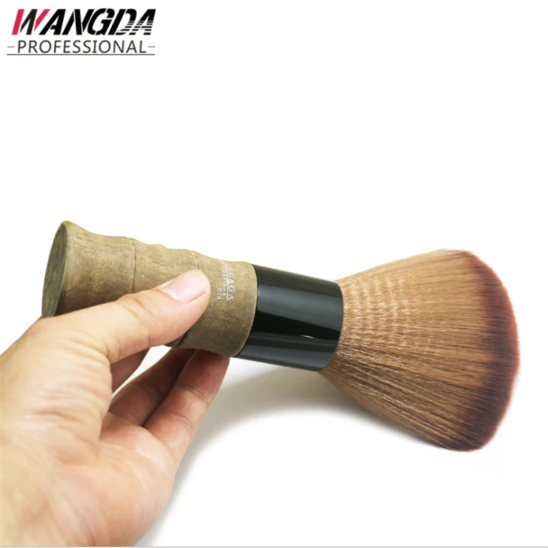 

1 Piece Of Soft Hair Dusting Brush Solid Wood Wool Sweeping Brush Beard Brush Hairdresser Cleaning Neck Brush Hair Styling Tool