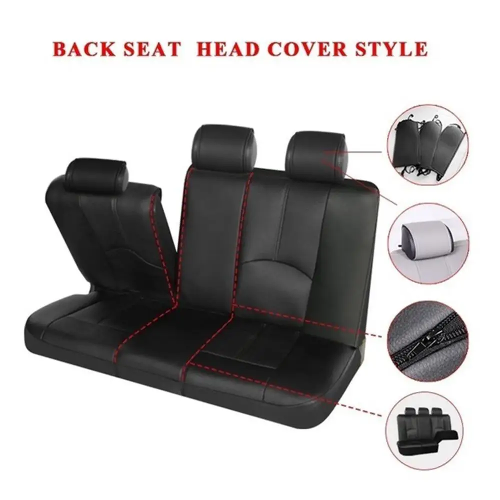

Leather Car Seat Covers Universal Protector Car Seats Interior Chair Seat Mat Accessory Seasons Cover Four Automobiles Cush C4E6
