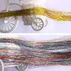 Разноцветные искусственные блестящие длинные шиньоны для женщин, аксессуары для укладки волос