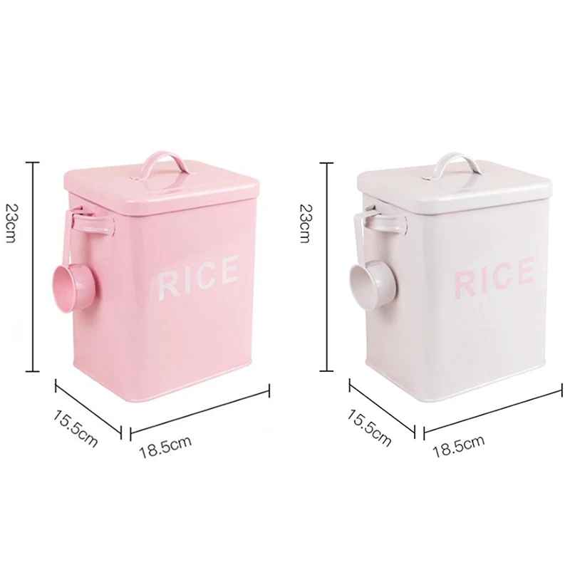 Розовые бочки для хранения еды домашних животных материал железного листа 4 5 л